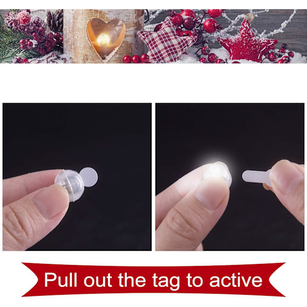 20 stk LED Mini Rund Ballong Lys Julefest LED Ballonger Lys for Juledekorasjon