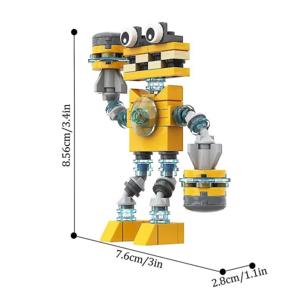 My Singings Monsters Harvinainen eeppinen Wubboox-malli Rakennuspalikat Opetuslelu Sarjakuvapeli Lelut lapsille Lahjat Tyyppi B