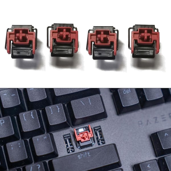 4 stk. Razer Red optiske Hot Swap-switche til Razer Huntsman Elite Gaming mekaniske tastatur-switche