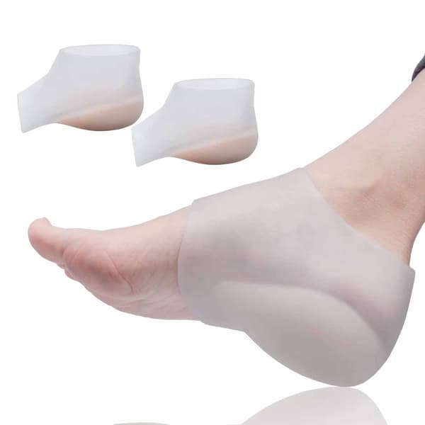 Become Taller Socks Gel Heel Inserts Increased Height Shoe Inserts 3cm White white