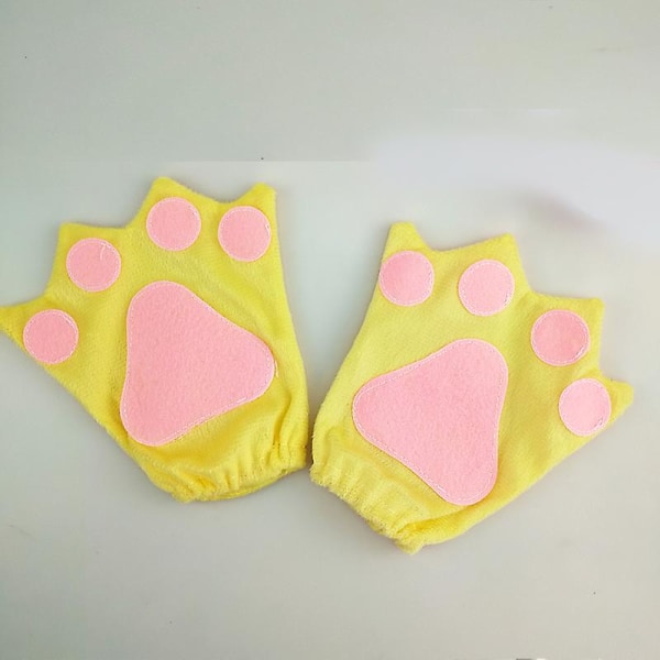 Barn Barn Gul Vit Djur Anka Djur Huvudband Svans Kjol Fest Rekvisita Födelsedag Halloween Kostym Cosplay yellow gloves