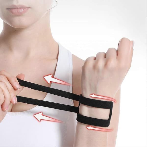 Justerbart kompressionshandledsstöd för smärtlindring Black 2pcs