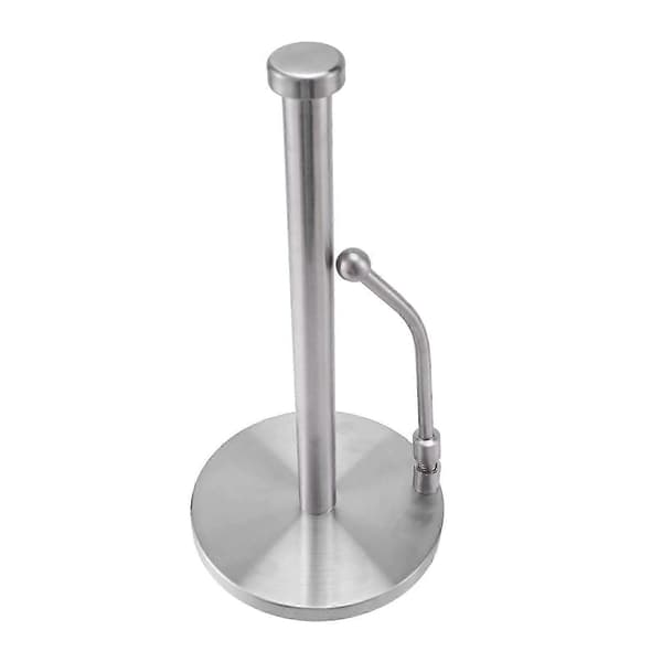 Stående pappershållare i rostfritt stål med enhandsrivningsfunktion, modern design Silver