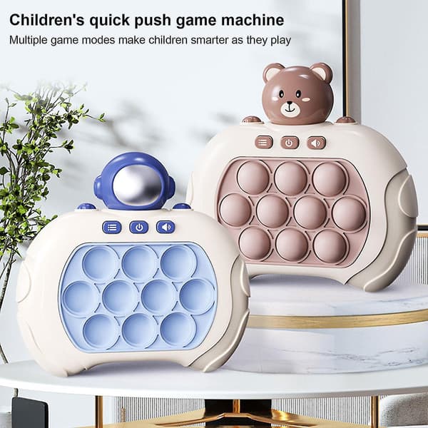 Pop Push It Spillkontroller Boble Sensorisk Fidget-leketøy Elektronisk Whack-konsoll Brown  White