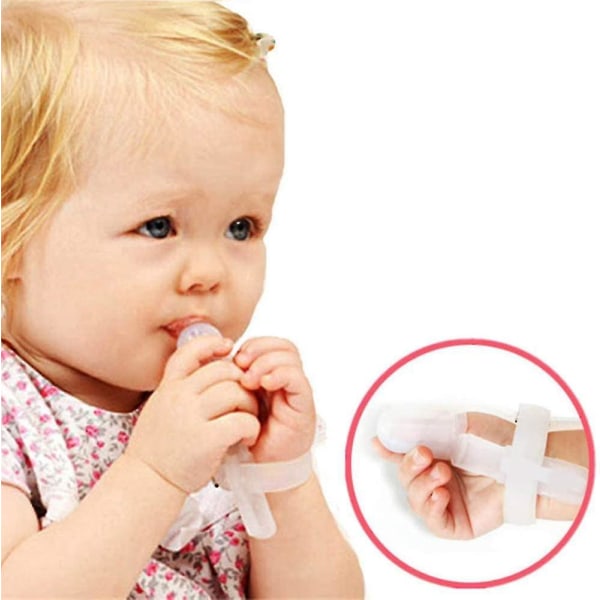 Forebyggelse af tommelfinger-sugende til småbørn, fingerbeskytter. Forebyggende behandlingssæt til 1-5 år, baby