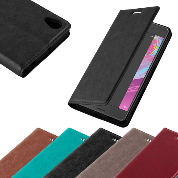 Sony Xperia X PERFORMANCE Handy Hülle Cover Case Etui - med Standfunktion och Kartenfach COFFEE BROWN Xperia X PERFORMANCE
