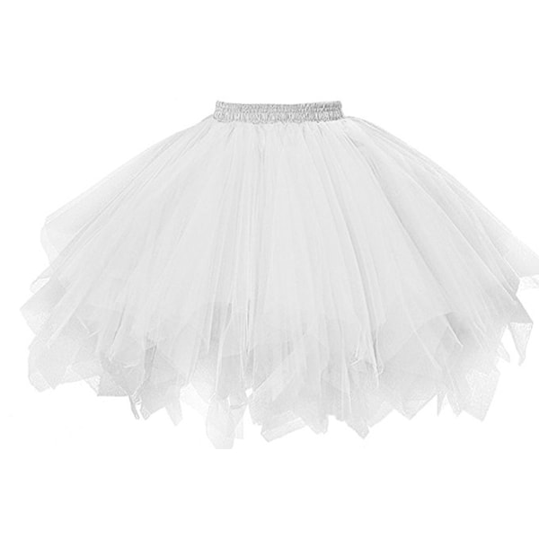 Skørt Kvinders Mesh Tulle Prinsesse Stræk Voksen Kort Ballet Tutu Dans rose