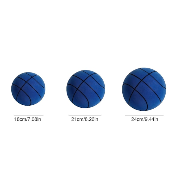 The Handleshh Stille Basketball - Premium Materiale, Stille Skumbold, Unikt Design, Trænings- og Legehjælper Blue 24cm