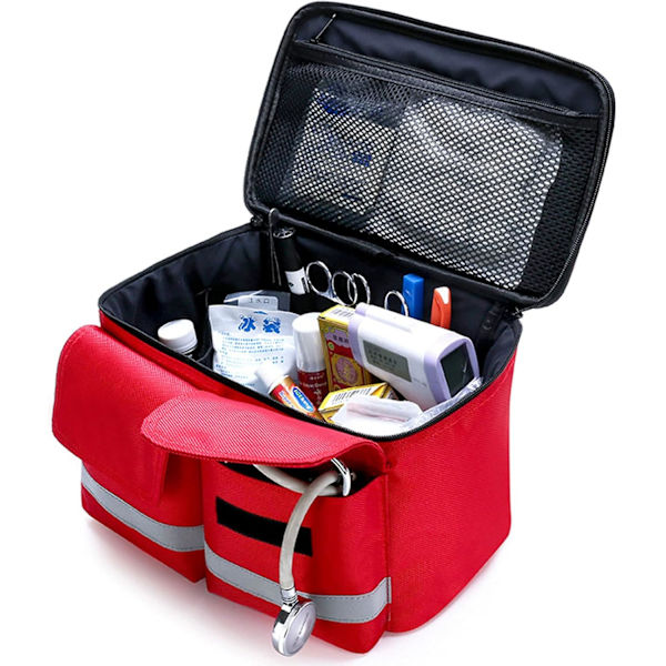 Första hjälpen kit Haversack väska tom bärbar vattentät första hjälpen väska utomhus bilar nödöverlevnadsväska camping reseväska (endast väska)