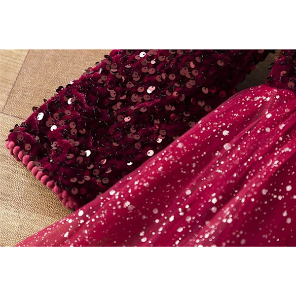 Flickor Långärmad Höst Vinter Stickad Tröja Julklänning Casual Wear 1908 Red 140cm