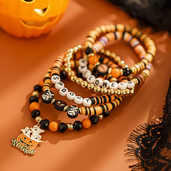 Halloween-spöke armband set julcharm armband dammodeaccessoarer B