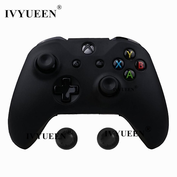 Til Microsoft Xbox One X S Slim Controller Silikone Skin Case + Analog Thumb Sticks Grip Cap Til X Box One 1 X S Gamepad Black