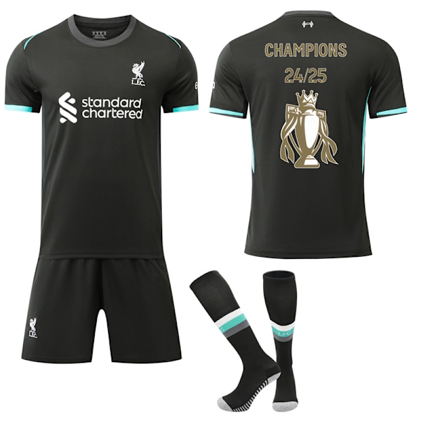 Liverpool erikoispainos jalkapallopaita lapsille ja aikuisille sukkien kanssa vieras 1 away 1 XL