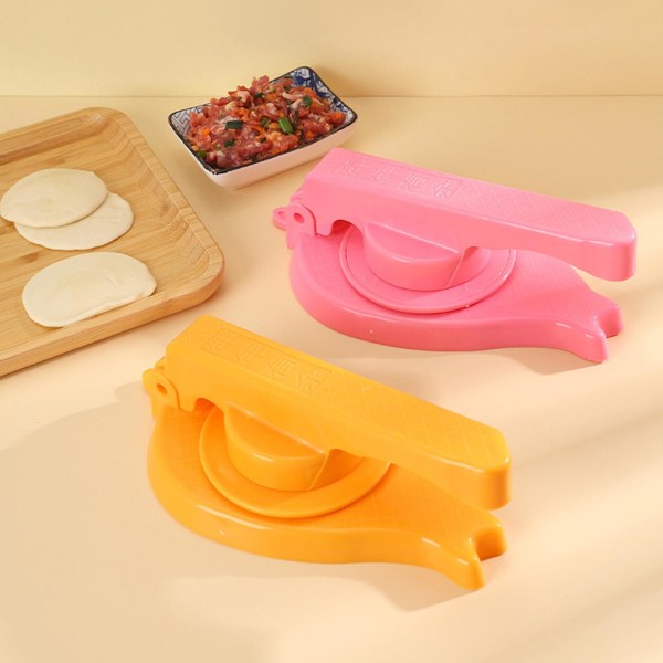 Manuell Tortilla Maker Press Mais Tortillas Sukkerpannekaker Dumpling Skin Dough Presser Dumpling Skin Dumpling Wrapper Presser Dumpling Wrapping Paper K Pink