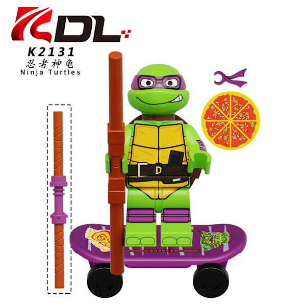 KDL817 Kolmannen osapuolen animaatioelokuvasarjan Ninja Turtles -kokoonpanokappaleiden hahmoja lasten lelupussi