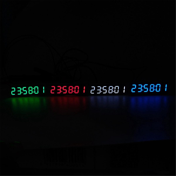 0,36 tommer 6-bit ur digitalt elektronisk ur med sekunddisplay modul strømforsyning hukommelse lysstyrkejustering -B Colour B