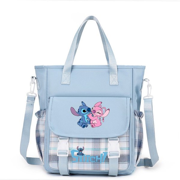 Lilo och Stitch Ryggsäck Väska för Flickor Student Skolväska Axelrem Handväska Söt Tryckt Canvas Skolväska Myntplånbok color4