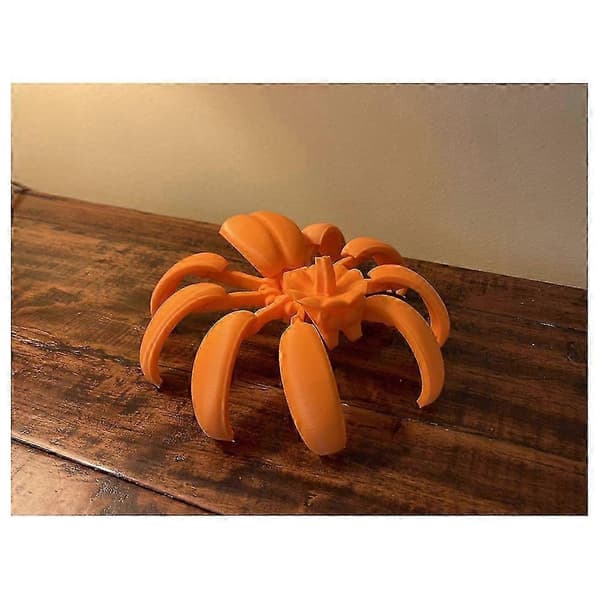 3D-printet gresskar-edderkopp, gresskar-fidget-skrivebordsstatue, kontorgave gresskar-forvandlingsdekorasjon