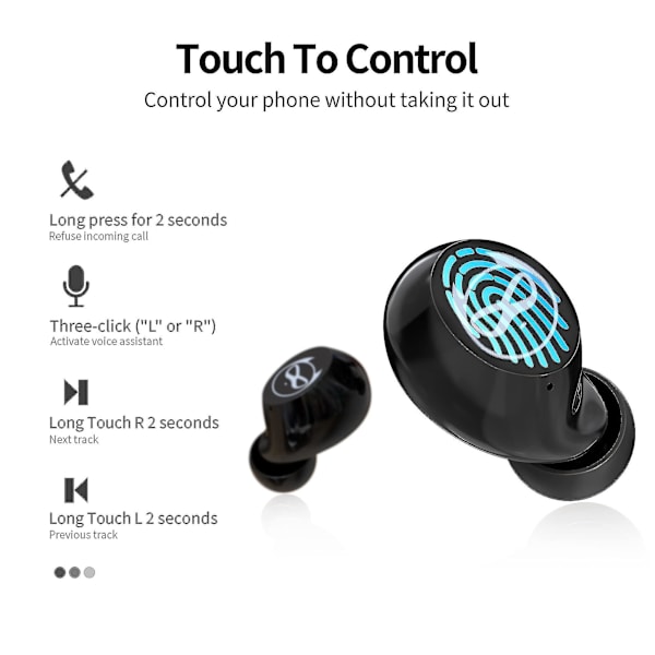 Bluetooth-tytöille langattomat nappikuulokkeet lapsille korvan sisäiset kuulokkeet vedenpitävät Hifi-äänen kuulokkeet mikrofonilla kosketusohjauskuulokkeet iOS- ja Android-laitteille