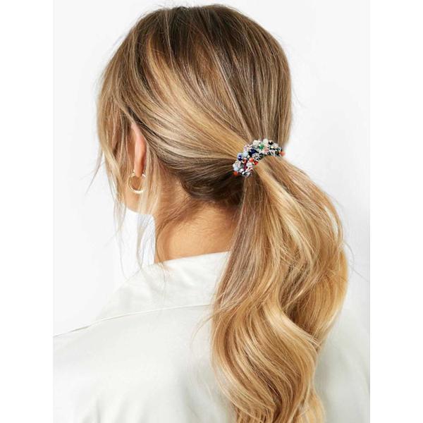 Hårbånd 3 stk. Perle Hår Scrunchies Elastiske Strækbare Hårbånd Hår Tilbehør til Kvinder og Piger