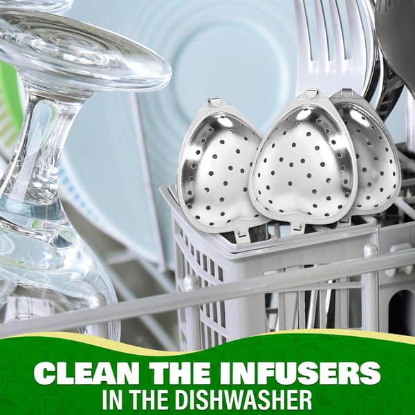 Hjerteformet teinfuser for løs te – 10 stk. rustbestandige diffusorer i rustfritt stål med robust spenne – Enkel brygging, ingen løse blader, bra