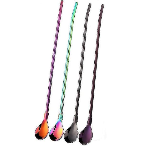 Do Buy Sugrör Skedar Rostfria Sugrör Set Om 4