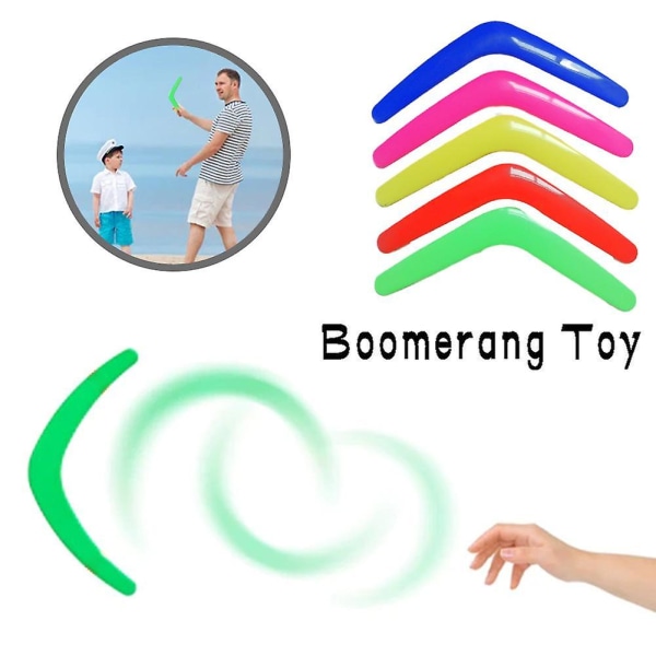 Boomerang - V-formad leksak för barn för fritid, utomhusunderhållning, slumpmässig färg
