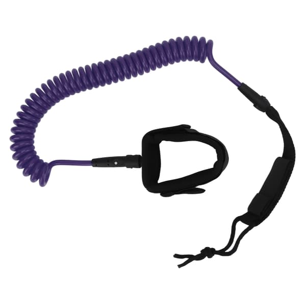 7 mm 3 m Surfeleash Justerbar Elastisk TPU Surfebrett Benstropper Stand Up Paddle Leash Lilla