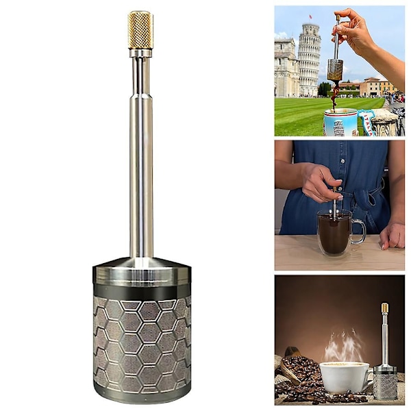 Kaffeinfuser Kreativ Kaffe Te-infuser Rustfritt Stål Trykktype Kaffeinfuser Te-sil Home Office