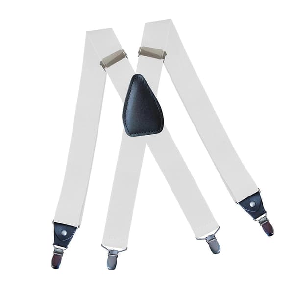 Selar for menn Elastiske stropper Solide kraftige 4 klips Justerbar Unisex Svart White