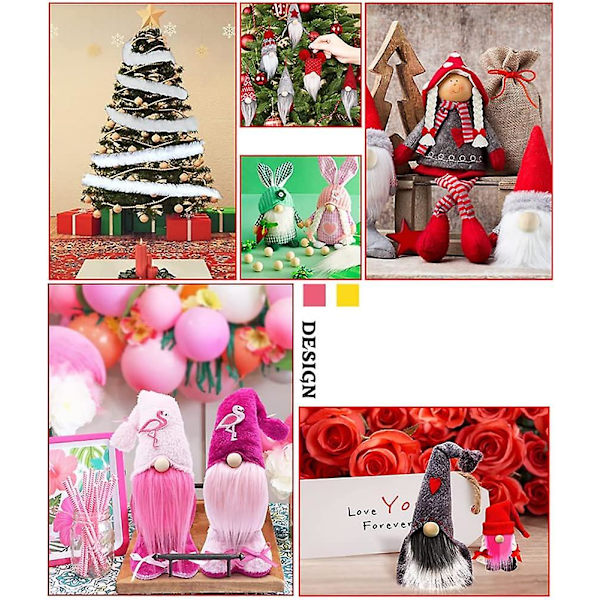 Paket med 30 tomtenissar skägg jul förskurna tomtenissar skägg för hantverk, gör-det-själv tomtenissar docka jul cosplay
