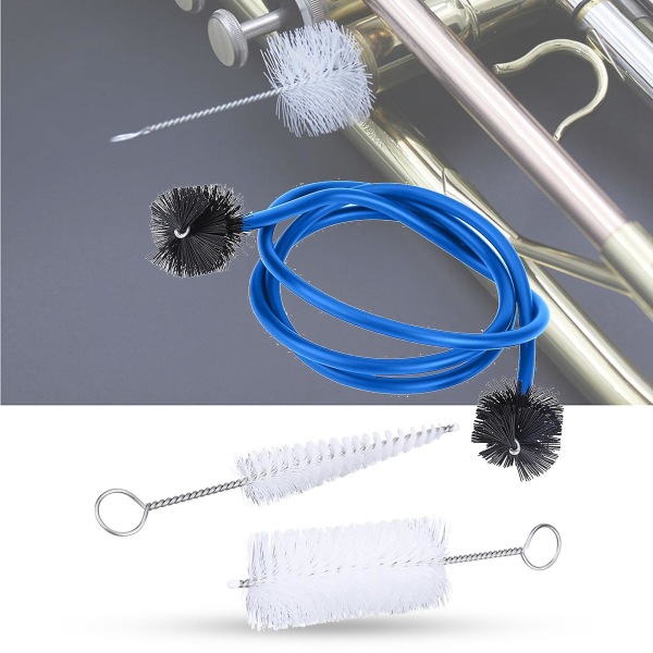 Farfi 1 Set Trumpet Underhållsset Böjlig Grepp Bekvämt Tillbehör Snake Brush Munstycksborste Kornett Rengöringsset För Trumpet