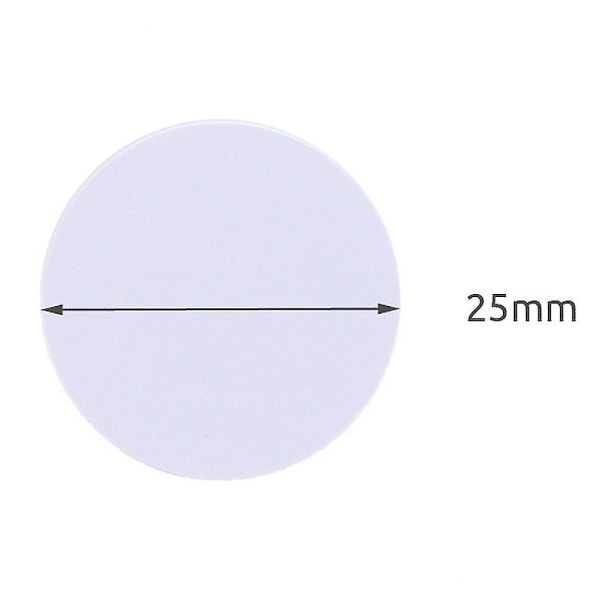 20 stk Ntag215 Nfc Tag-klistermærke Blank kontaktløs rund Ic Smart (hvid)