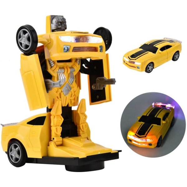 Transformation Robot Car Model Miniature Deformation Bil Elektronisk spil til børn Gave pige og dreng 3-6 år