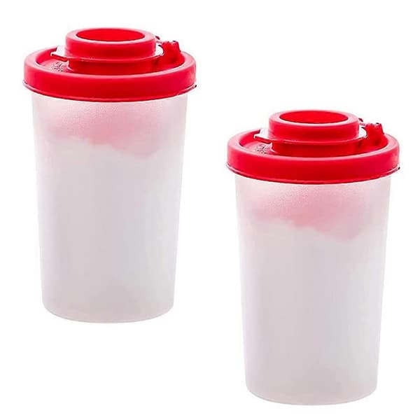 Bærbare pepperbøsser i plast for oppbevaring av krydder 2 stk
