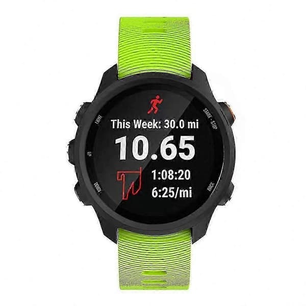 Udskiftningssilikonearmbåndsurrem kompatibel med Forerunner 245 Green