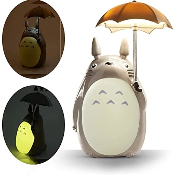 Totoro LED Natlampe til Børn, USB Genopladelig Læsebord
