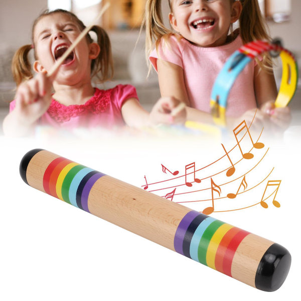 2024 Trä Regn Stick Maker Regnskaller Tube Shaker Baby Toy Orff Slagverk Musikinstrument