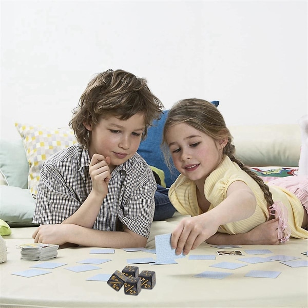 24 stk terningtellingsbrikker Akrylterningkvadrater Positive Negative Terningkortspilltilbehør Barn Læreleketøy Svart As Shown