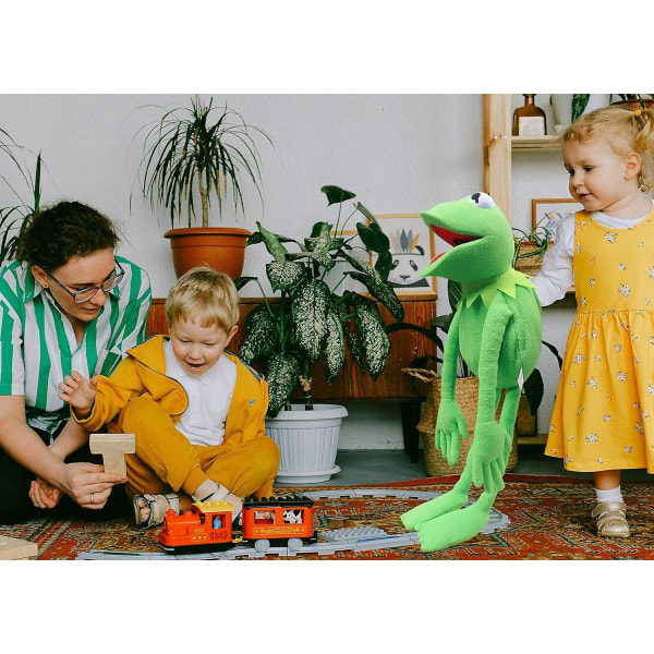 Kermit Frø Hånddukke, Frø Plys, The Muppets Show, Blød Frø Dukke Egnet til Rollespil -Grøn, 24 Tommer 24 Inches