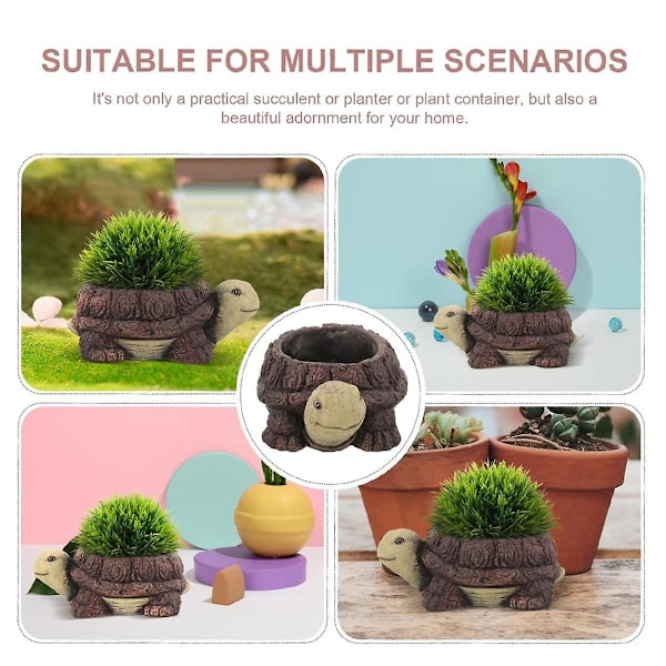 Succulent Blomkruka Mini Resin Växtkruka Resin Succulent Kruka för Kontor Skrivbord Bordsdekoration Igelkott As Shown