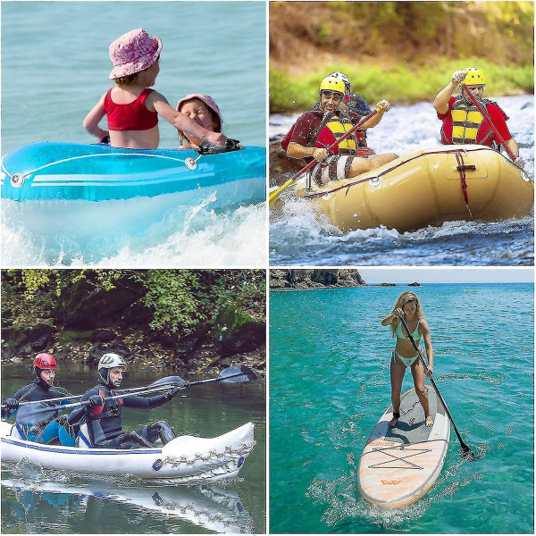 6 stk. rustfrit stål D-ring lap til oppustelig båd kajak gummibåd sup, paddleboard kano rafting tilbehør, ingen lim inkluderet