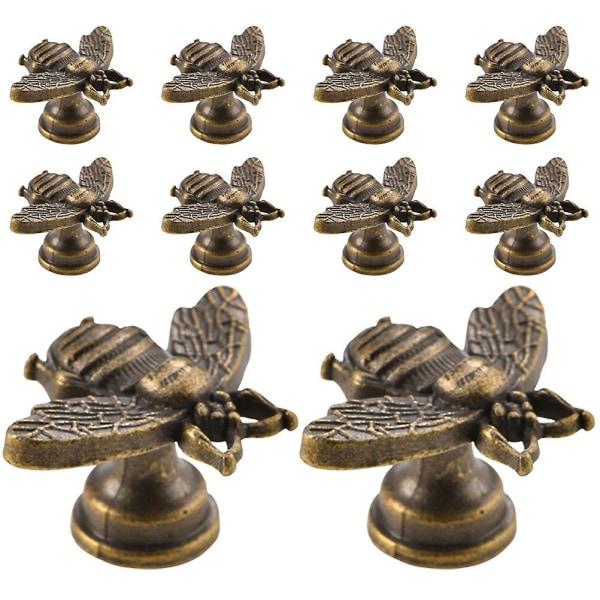 10 st Vintage skåpsknoppar Dekorativa knoppar Lådknoppar Lådknoppar Enkelhålsknoppar (bi) As Shown 3X3cm