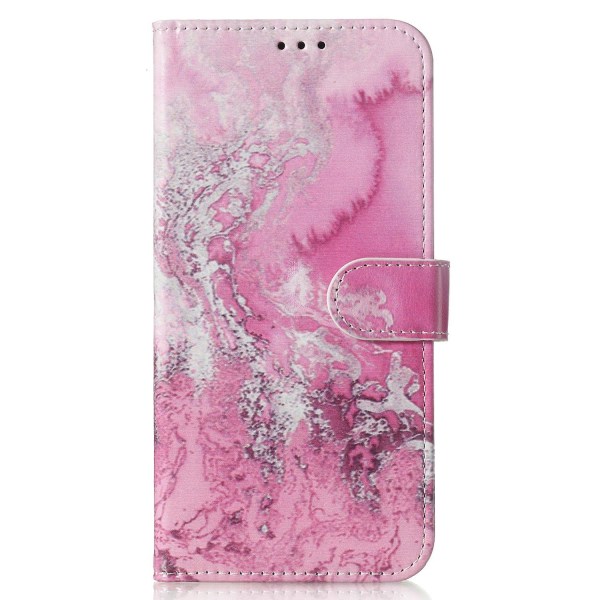 For Samsung Galaxy A35 lærveske Lommebokmønster trykt foliotelefon Coverwater Marble Pink Style G Samsung Galaxy A35 5G