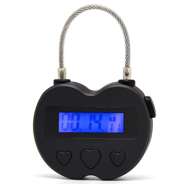 2x Smart Time Lock LCD-display Tidlås USB Laddningsbar Tillfällig Timer Hänglås Resa Elektronisk Xixi