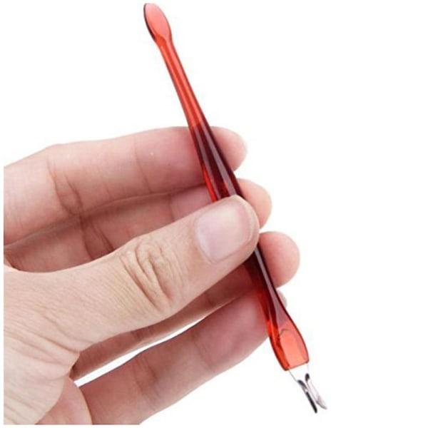 Praktisk nail Art-verktøy Pedikyr Cuticle Trimmer Remover Pusher Dead Skin Callus Removal Gaffel Brun (2 pakke)