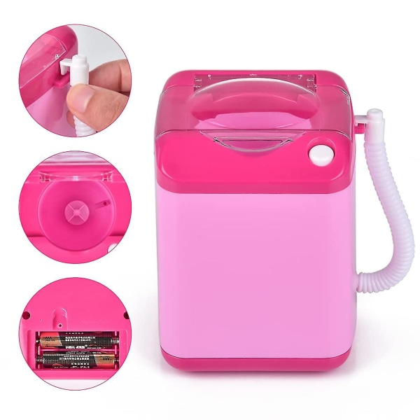 Mini Elektrisk Makeup Brush Cleaner Tørretumbler Kosmetisk svamp Vaskemaskine