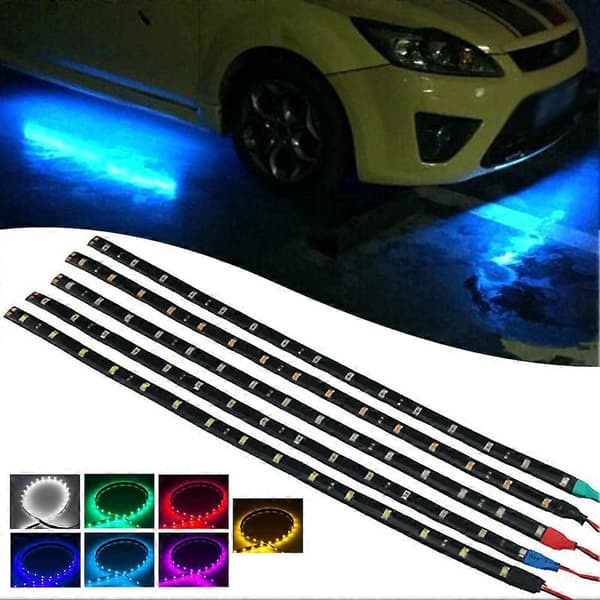 12V Bil LED Bremselysstripe Fleksibel Myk LED-stripe Bilutstyr Blue Light 60cm