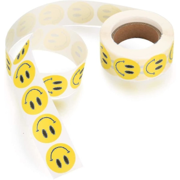 2 Rulle Smiley Face Stickers Rulle, Happy Stickers Dot Stickers 1000 Stk