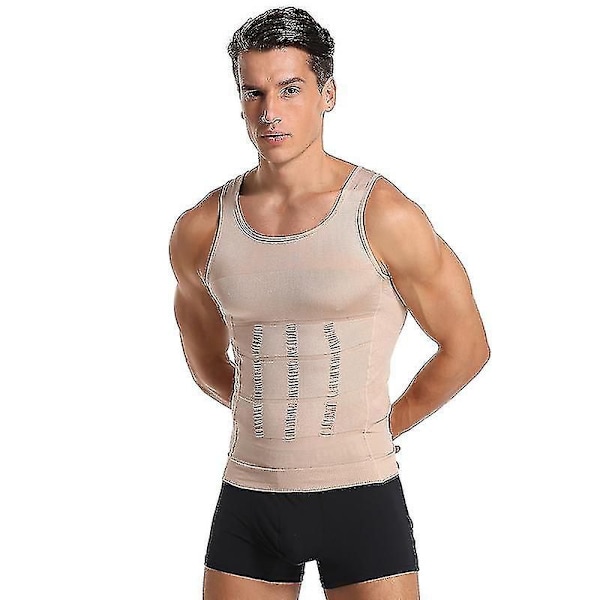 Miesten vartaloa muotoileva aluspaita Skin colour 2XL